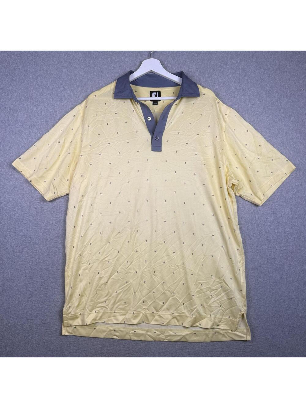 FootJoy Men's Size Large Short Sleeve Polo Shirt Performance Golf